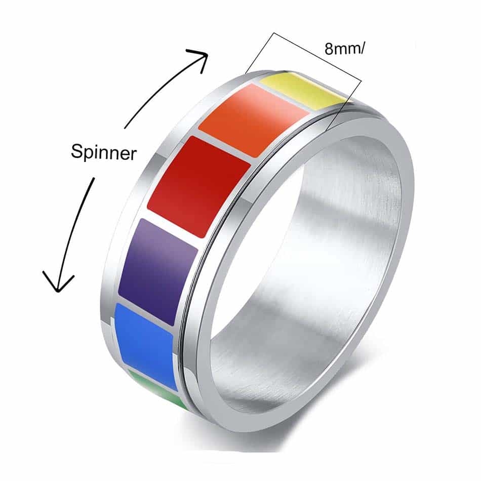 lgbt rainbow gay pride ring