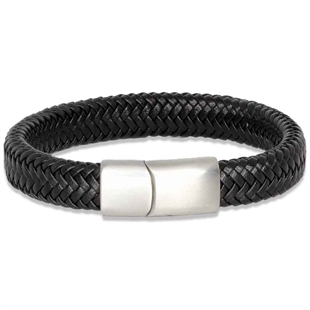 Major Black Microfiber Leather Bracelet